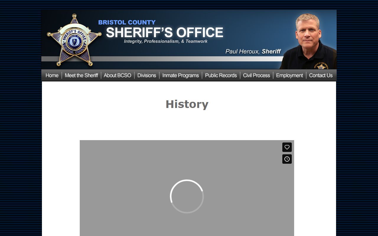 BCSO history page discussing Ash Street Jail and Dartmouth campus history
